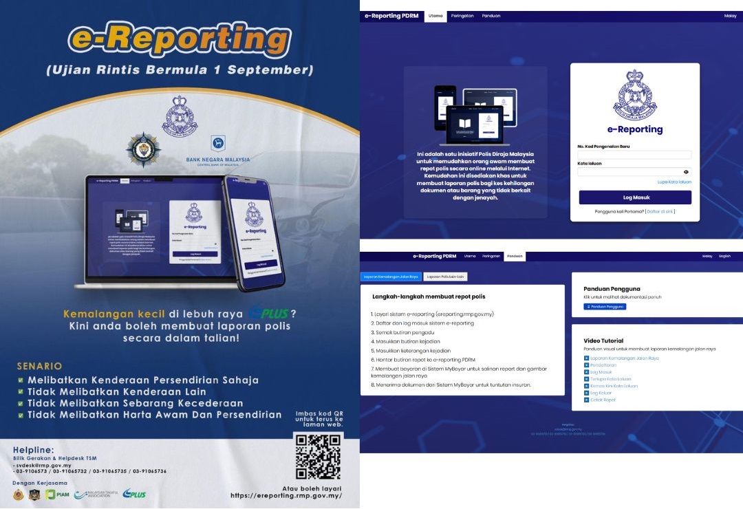 Rapport de police en ligne et petit accident