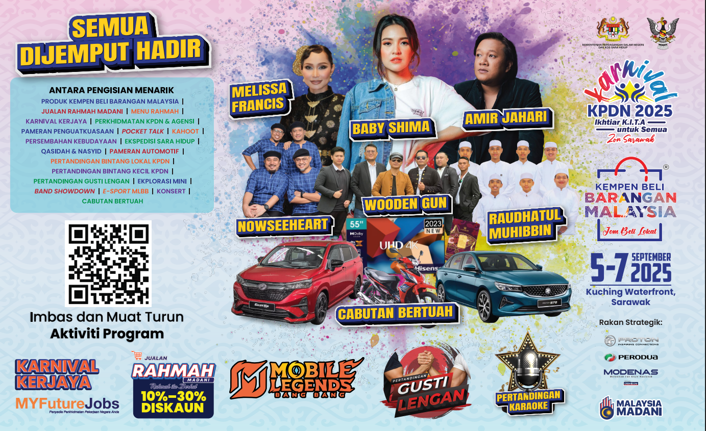 KPDN Carnival 2025 & Malaysian Sarawak Zone Acheter Campagne 5-7 septembre