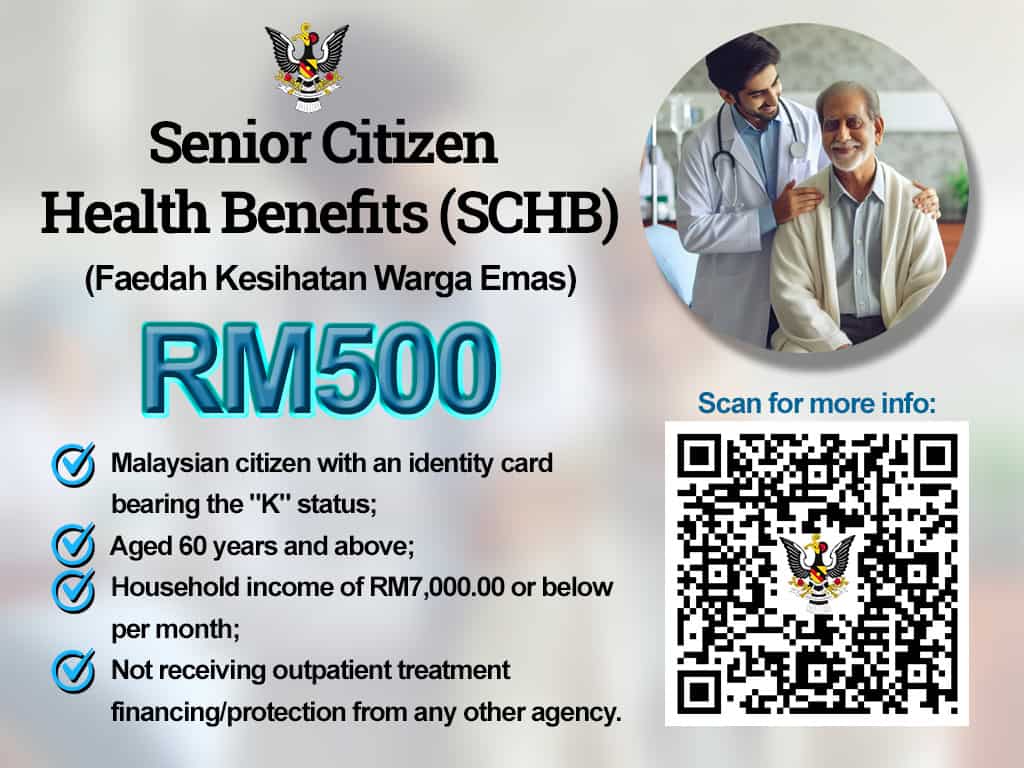 Prestation de santé pour personnes âgées Sarawak (SCHB) 2026
